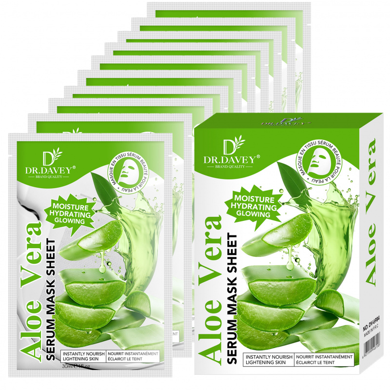 Aloe Vera Pot - แผ่นมาส์กหน้าว่านหางจระเข้ บำรุงผิวหน้า ช่วยให้ผิวชุ่มชื้นและเนียนนุ่ม ซึมซาบง่าย พกพาสะดวก 10