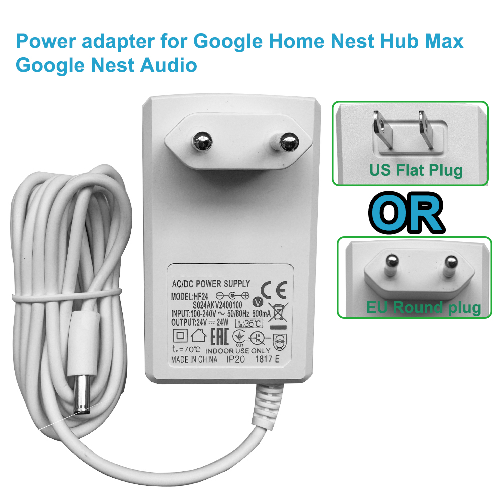 Google Speaker Nest Hub - อะแดปเตอร์จ่ายไฟ 24V สำหรับ Google Home Nest