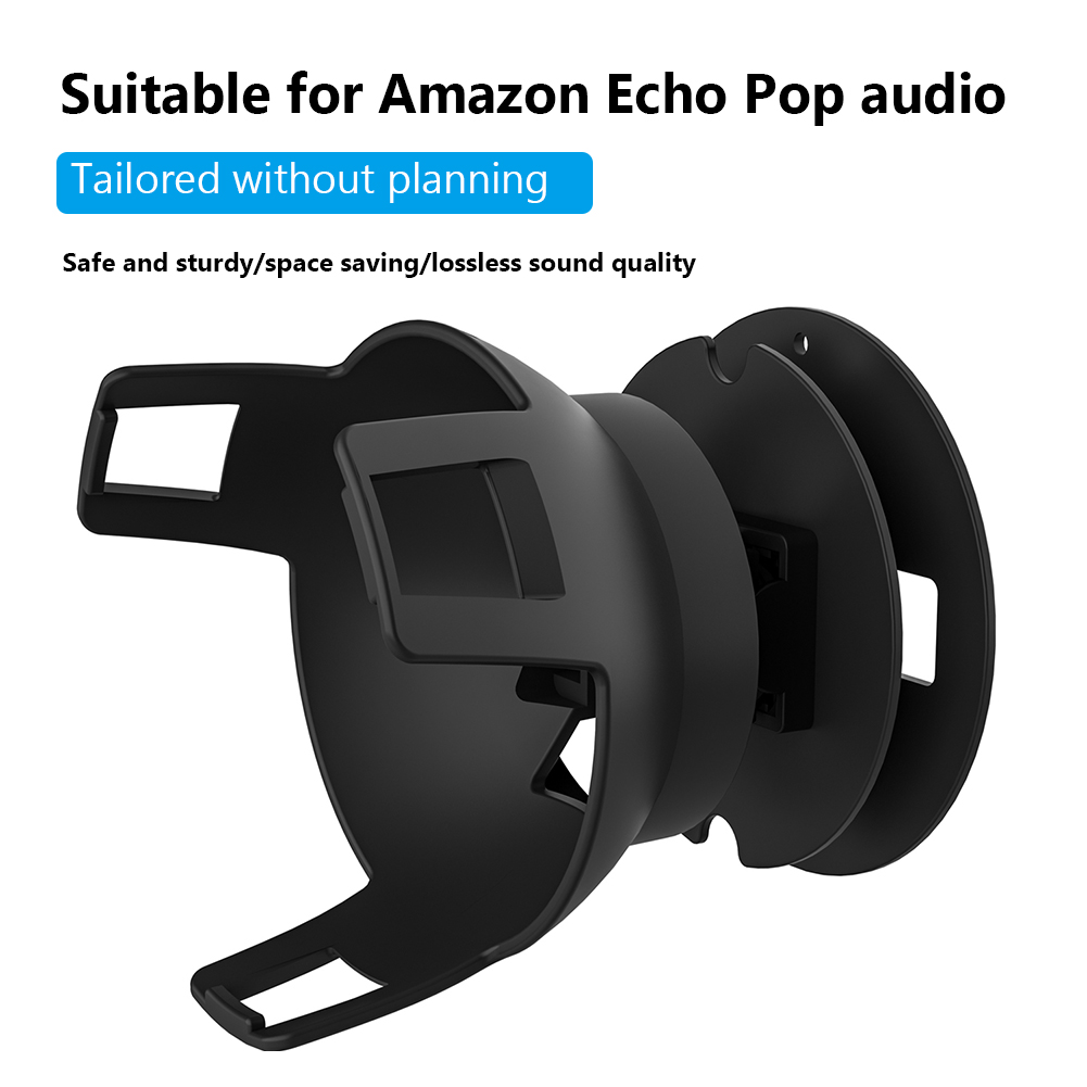 Amazon Speaker Echo Pop - ชั้นวางลําโพงติดผนังสําหรับ Amazon Echo Pop ประหยัดพื้นที่ลําโพงกล่องเก็บป้องกันการตกการจัดการสายเคเบิลในตัว