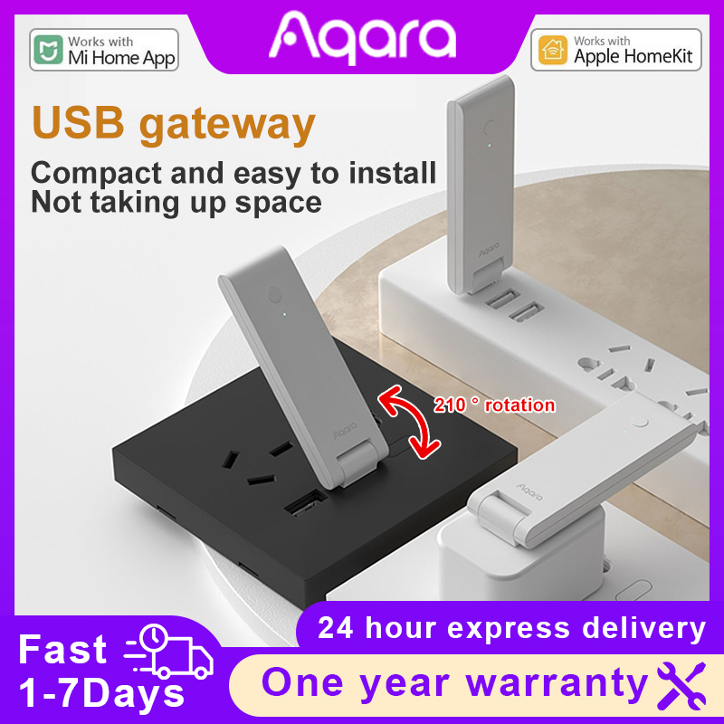 Xiaomi Hub Mijia Hub - Aqara E1 Gateway Zigbeeสมาร์ทโฮมพอร์ตUSB Mini Hubเชื่อมต่อไร้สายรีโมทคอนโทรลAppสําหรับXiaomi
