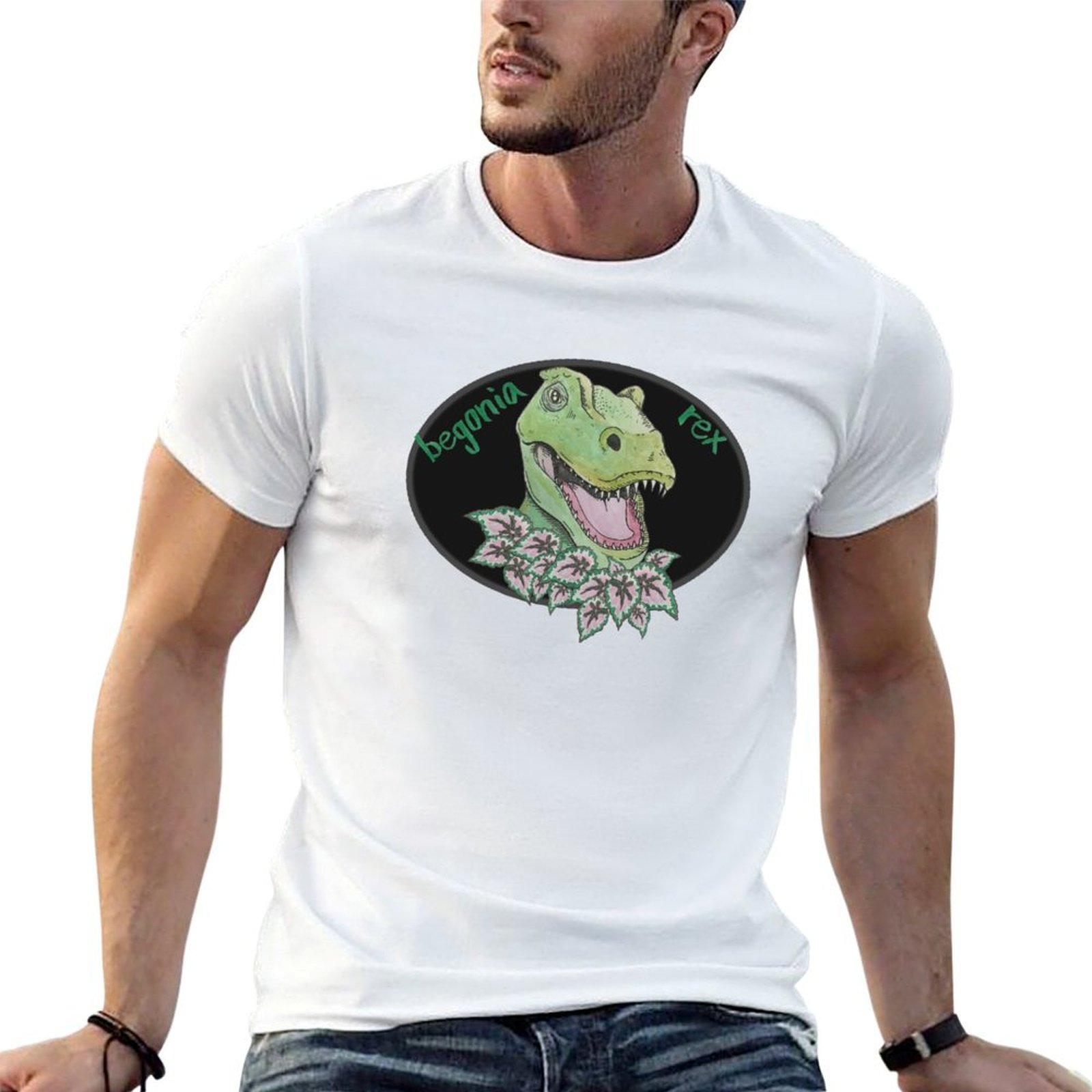 Begonia Rex - เสื้อยืด T rex begonia แบบพื้นฐานสำหรับใช้ในชีวิตประจำวัน