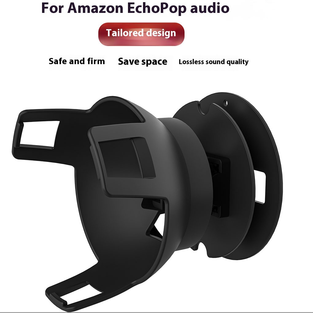 Amazon Speaker Echo Pop - เหมาะสําหรับ Amazon Echo Pop ขาตั้งเสียงอัจฉริยะพร้อมลําโพงปรับมุมติดผนังชั้นเก็บติดผนังวาง/เจาะอิน