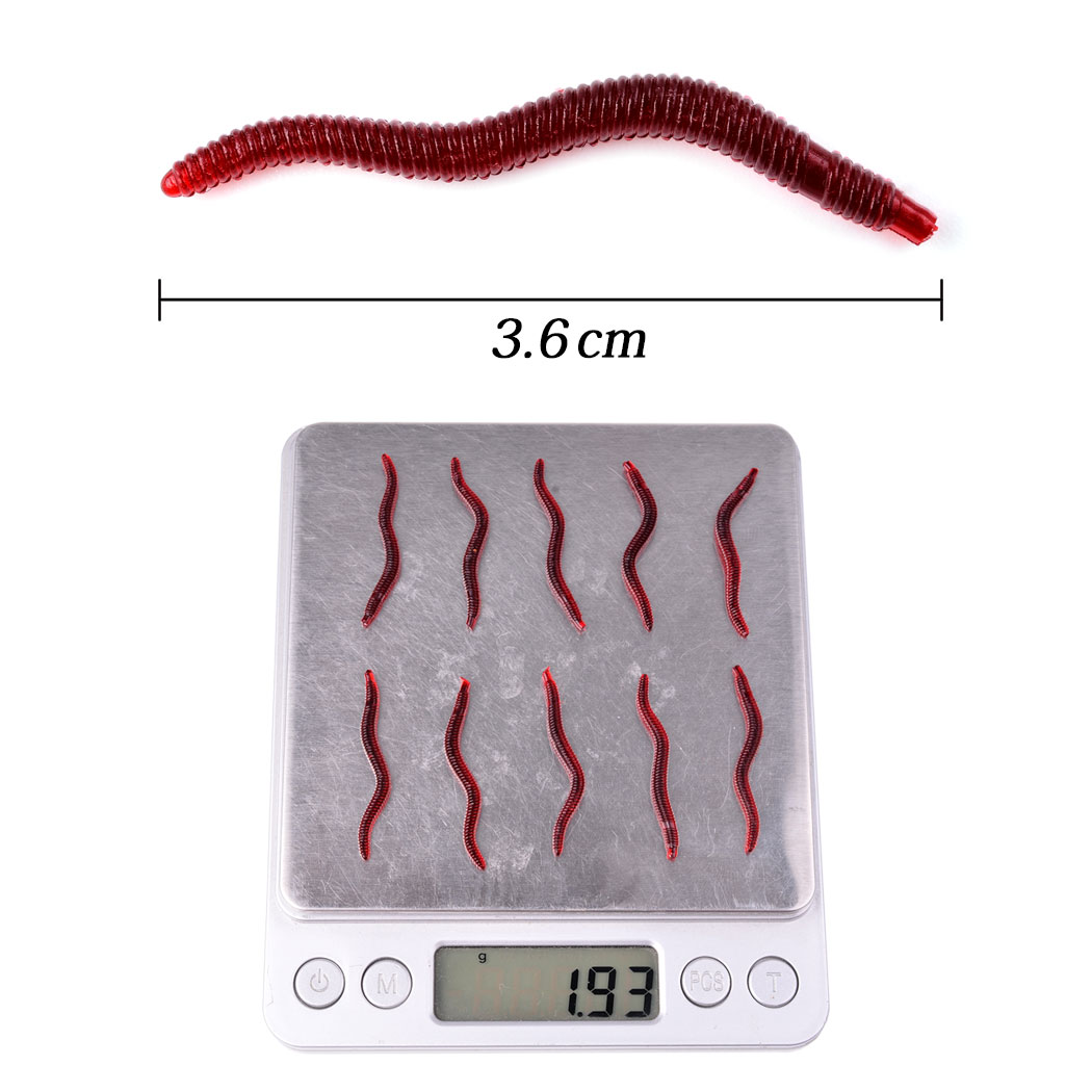 50Pcs เหมือนจริง Red Worm นุ่ม - Aglaonema Red บทวิจารณ์และราคา