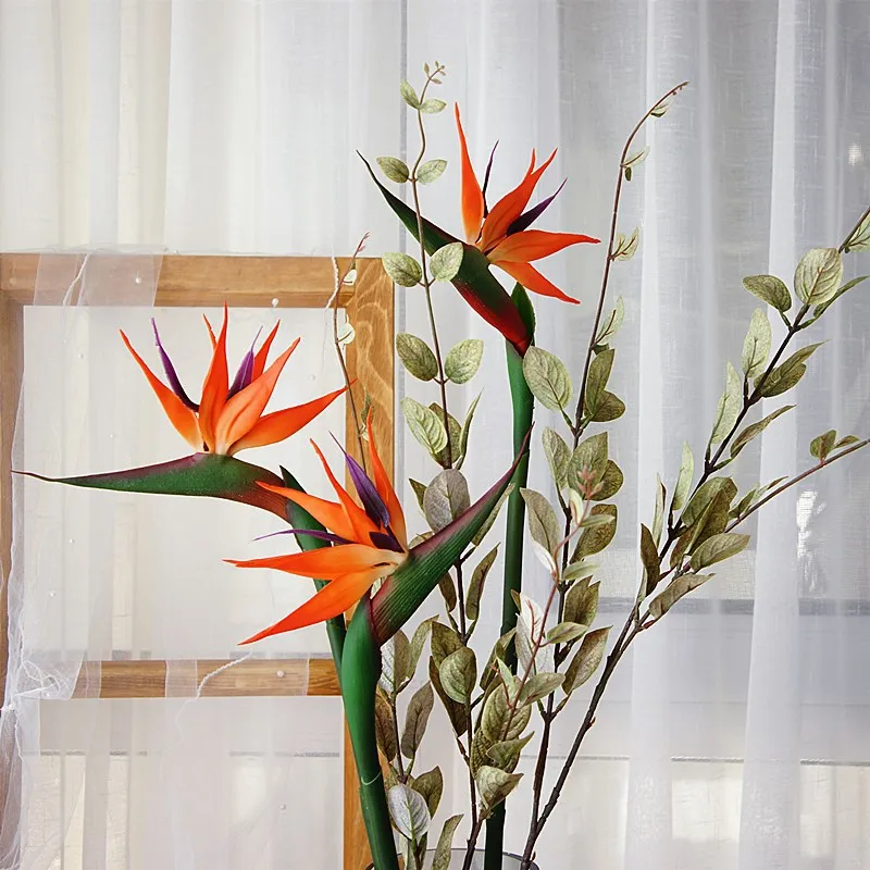 ดอกไม้ปลอมขนาด80ซม. สำหรับตกแต - Bird Paradise Strelitzia บทวิจารณ์และราคา